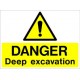 600mm x 450mm Danger Deep Excavation 